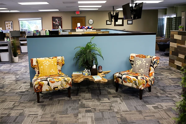 The front desk at Action Wellness